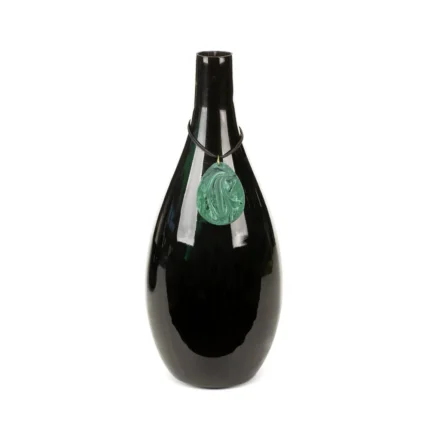 Szkło -Wazon Capri (01) 15 x 15 X 38 CM czar/ziel