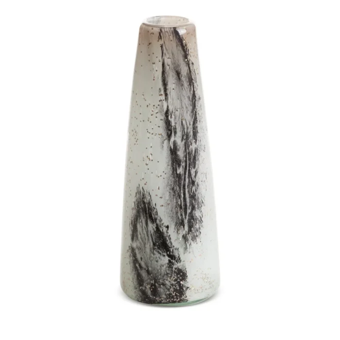 Szkło -Wazon Lucas (01) 11 x 11 X 31 CM krem/stal