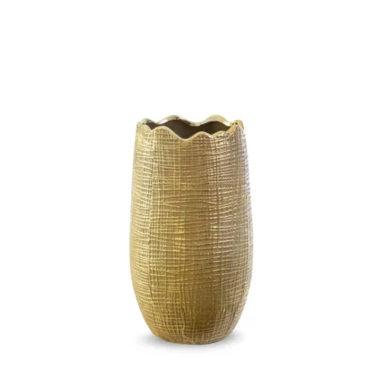 CERAMIKA - WAZON C/SELMA/1/WAZ/01 18X18X32 BRĄZ+ZŁ