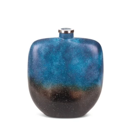 Szkło - Wazon Caren (04) 27 X 10 X 34 CM nieb/brąz