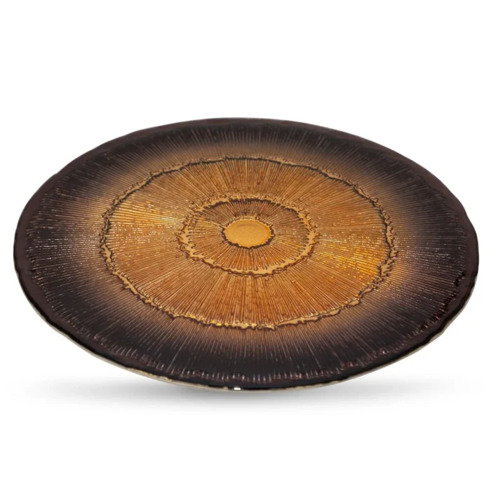 Szkło -Patera Bonita (02) 33 x 33 X 3 CM brązowy
