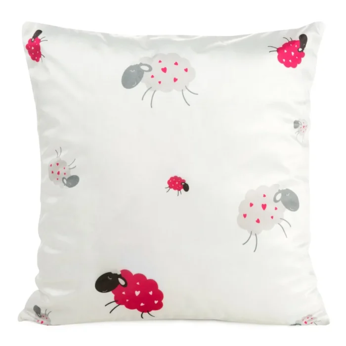 Poszewka D91/po/kids/3 45x45 Velvet/b+róż biały
