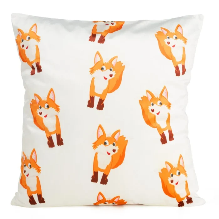 Poszewka D91/po/kids/9b 45x45 Velvet/b+poma biały