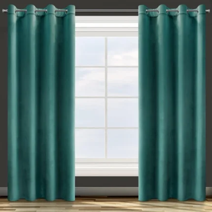 Zasłona gotowa D91 Rosa 140 X 250 CM ciemnoturkusowy