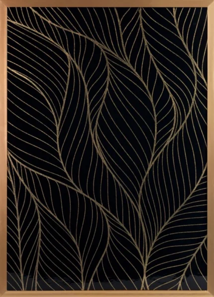 Obraz Lotos4 53 X 73 CM czarny/zł