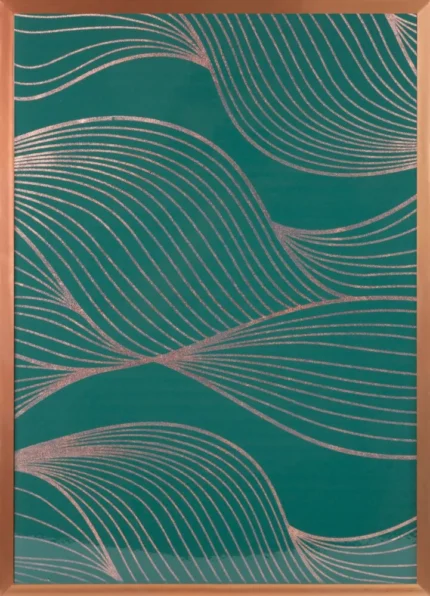 Obraz Salvia9 53 X 73 CM zielony/miedz