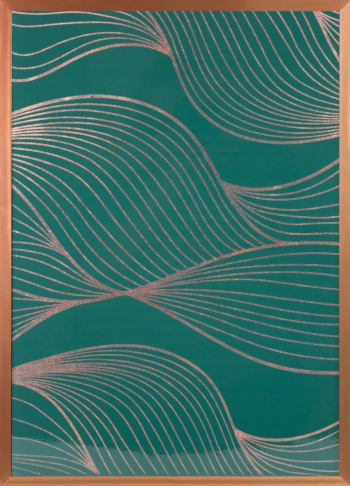 Obraz Salvia9 53 X 73 CM zielony/miedz