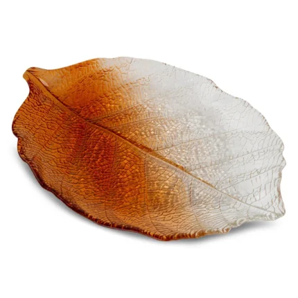 Szklana Patera Sava (03) 35 X 24 X 3 CM pomarańczowy