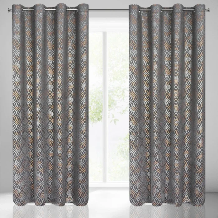 Zasłona gotowa Areta 140 X 250 CM stalowy