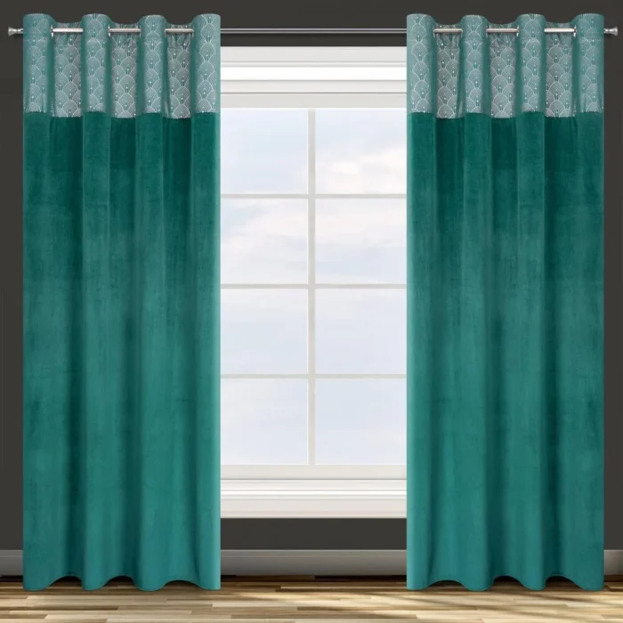 Zasłona gotowa D91 Agnes 140 X 250 CM turkusowy