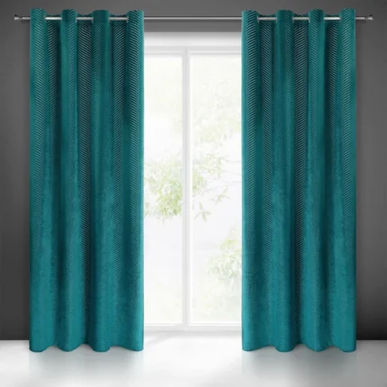 Zasłona gotowa Lussi 140 X 250 CM ciemnoturkusowy