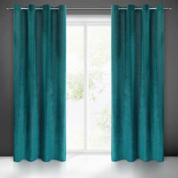 Zasłona gotowa Lussi 140 X 250 CM ciemnoturkusowy