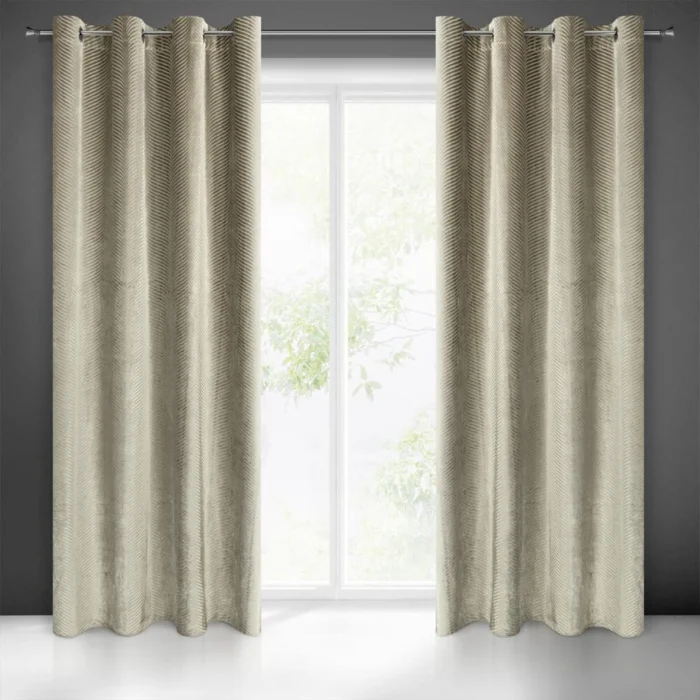 Zasłona gotowa Lussi 140 X 250 CM ciemnobeżowy