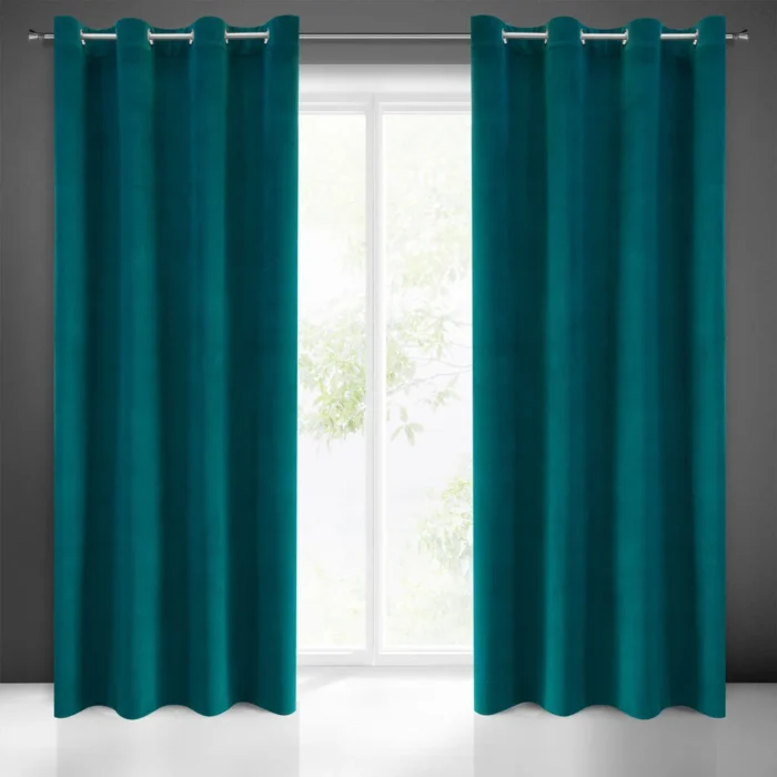 Zasłona gotowa Milo 140 X 250 CM ciemnoturkusowy