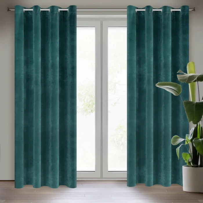 Zasłona gotowa Villa 140 X 250 CM ciemnoturkusowy