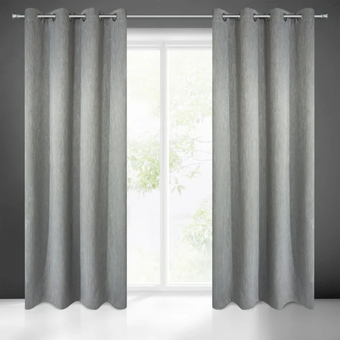 Zasłona gotowa Rossie 135 X 250 CM stalowy