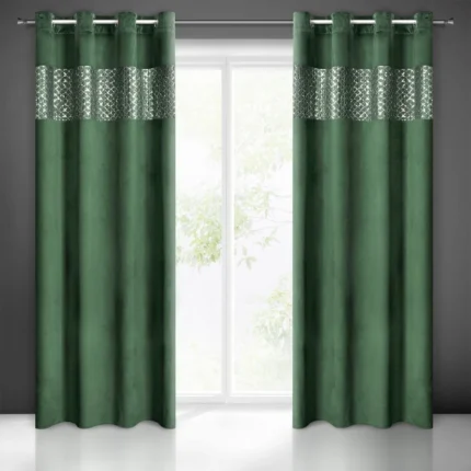 Zasłona gotowa Margot 140 X 250 CM ciemnozielony