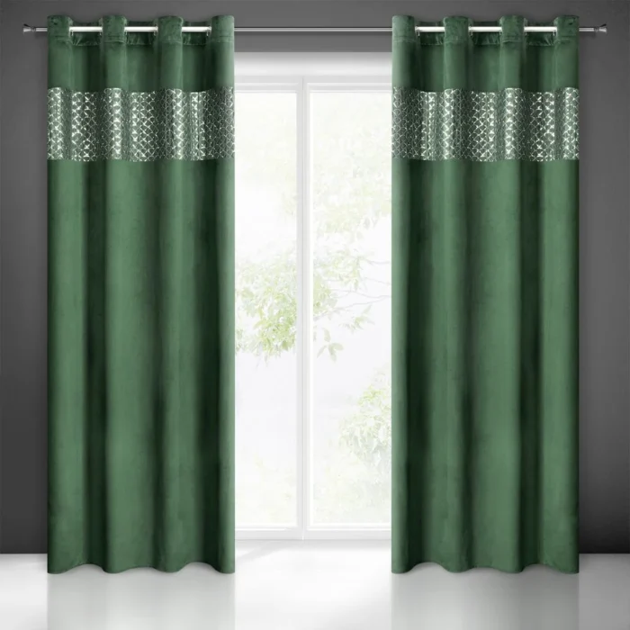 Zasłona gotowa Margot 140 X 250 CM ciemnozielony
