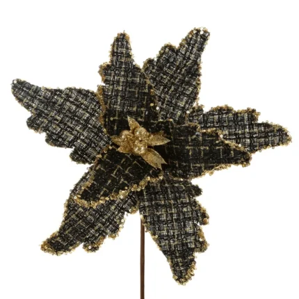 Kwiat Świąteczny 242a 30 CM czarny