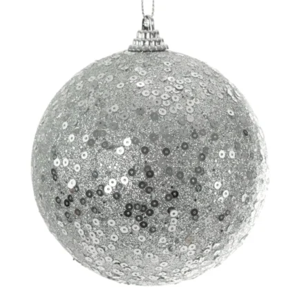 ŚWIĘTA - BOMBKA PLASTIK SW/B/PL/51B 10CM SREB