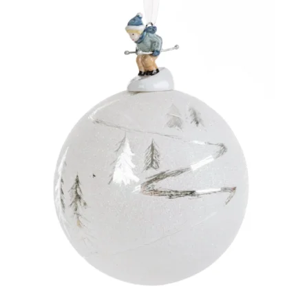 ŚWIĘTA - BOMBKA SZKŁO SW/B/SZ/212 10CM B+SREB