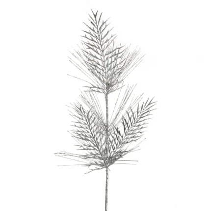 Gałązka Świąteczna 72 55 X 20 CM srebrny