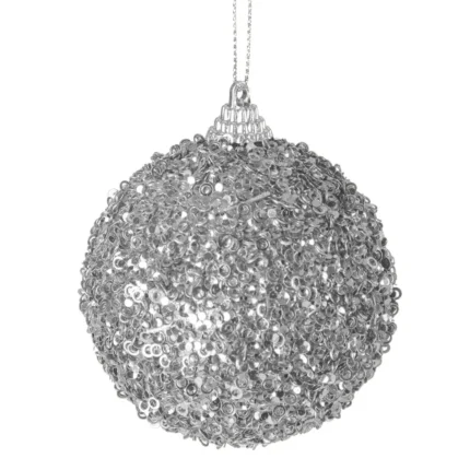 ŚWIĘTA - BOMBKA PLASTIK SW/B/STR/12C 8CM SREB