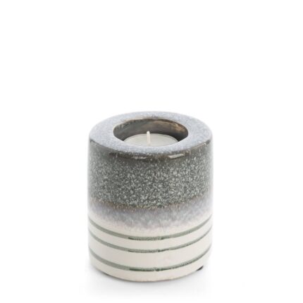 ŚWIECZNIK DEKORACYJNY VIKI (02) FI 8 X 9 CM BIAŁY
