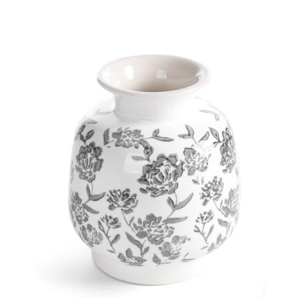 WAZON DEKORACYJNY VIVIAN (01) FI 16 X 19 CM BIAŁY