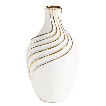 WAZON DEKORACYJNY ESTELA (01) FI 17 X 30 CM BIAŁY