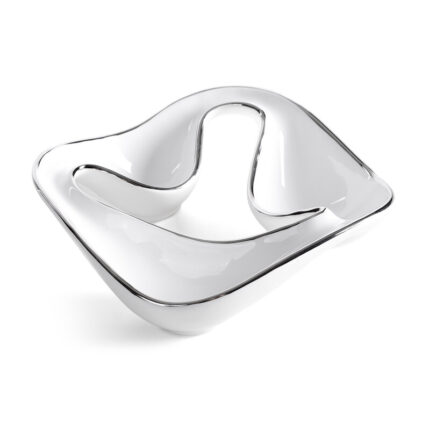 PATERA DEKORACYJNA ROB (02) 23 X 23 X 6 CM BIAŁY