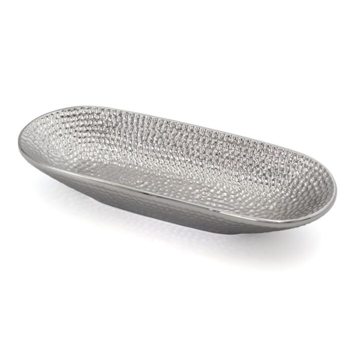 PATERA DEKORACYJNA GREG (02) 31 X 13 X 5 CM SREBRNY