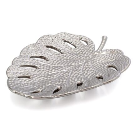 PATERA DEKORACYJNA KARLO (01) 25 X 19 X 4 CM SREBRNY