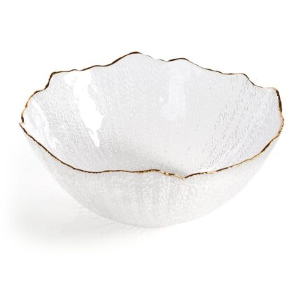 SZKLANA MISA DEKORACYJNA TAMARA (01) FI 25 X 11 CM BIAŁY