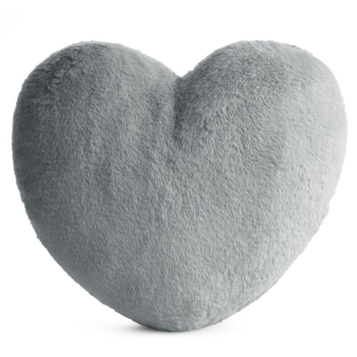 POSZEWKA HEART 45 X 45 CM SREBRNY