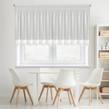 FIRANA GOTOWA LUISA NA TAŚMIE 400 X 80 CM BIAŁY