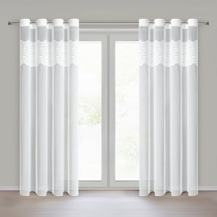 FIRANA GOTOWA AFRODYTA 140 X 250 CM BIAŁY