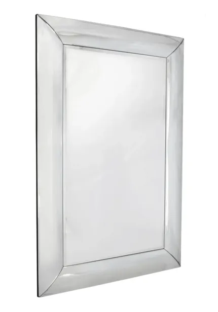 Lustro Bergamo 80/140cm klasyczne prostokątne w prostej lustrzanej ramie