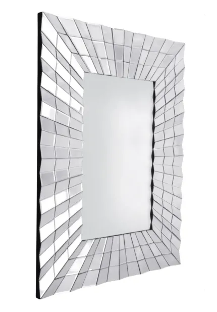 Lustro prostokątne Galante 80/120cm w stylu glamour w dekoracyjnej trójwymiarowej ramie