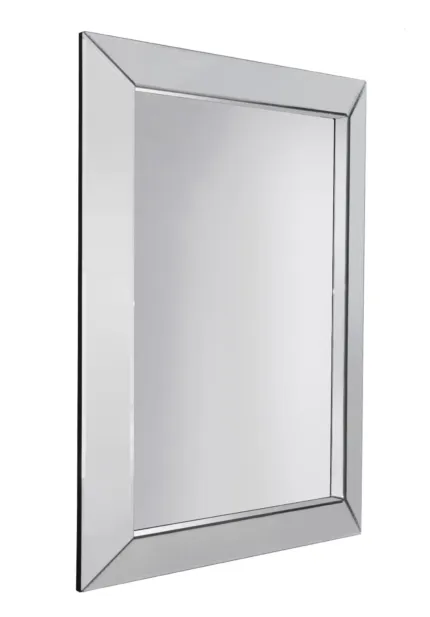 Lustro klasyczne Gatto 66/90cm prostokątne w prostej ramie z mniejszych lustrzanych fragmentów