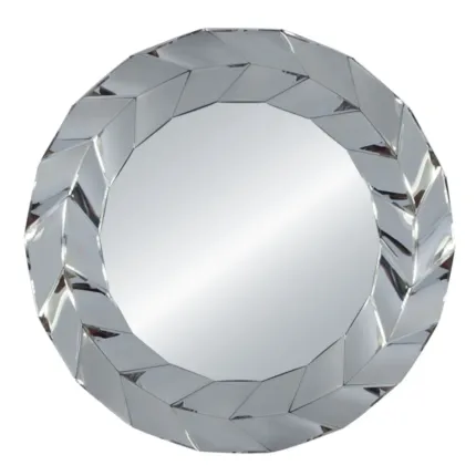Lustro okrągłe Moly 90cm w dekoracyjnej ramie w formie lustrzanego warkocza