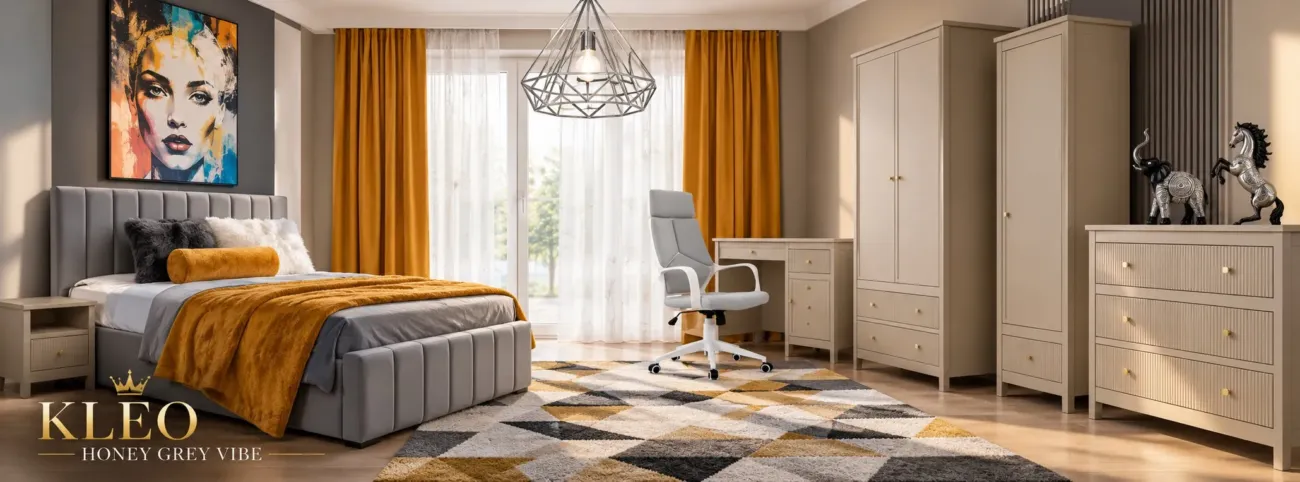 POKÓJ MŁODZIEŻOWY KLEO – Honey Grey Vibe