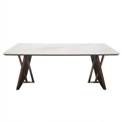 Elegancki Stół Volans z ceramicznym blatem 200x80x75 cm