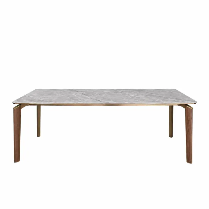 Ekskluzywny stół z blatem ze spieku kwarcowego Laris 200x80x75
