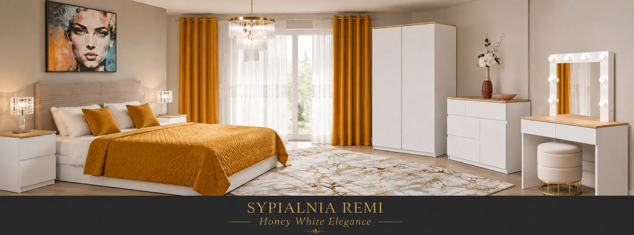 SYPIALNIA REMI – Honey White Elegance