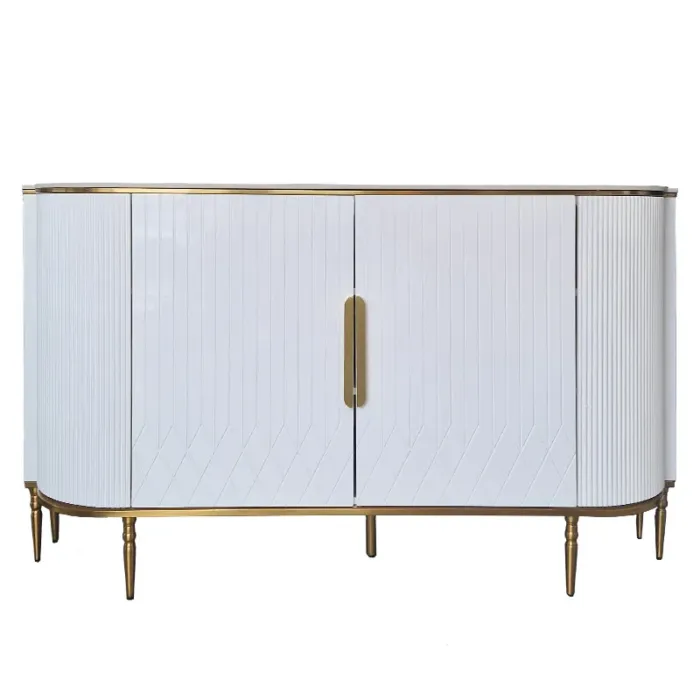 Komoda biała w stylu glamour Vivien - 160 cm