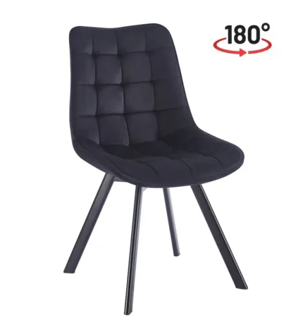 Krzesło velvet - Riviera 100 czarne KO265-FX