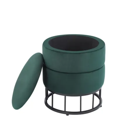 Pufa  velvet - Riviera 38 zielony P3-FX (B)