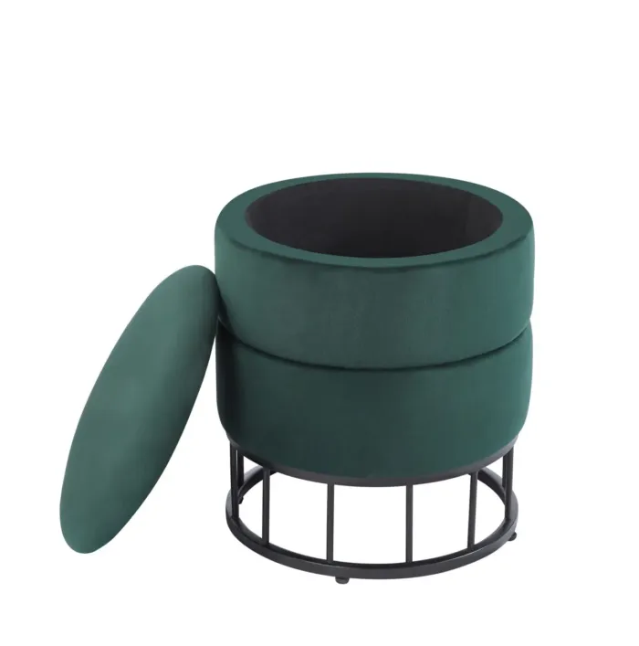 Pufa  velvet - Riviera 38 zielony P3-FX (B)