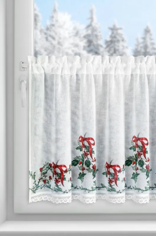 Zazdrostka z motywem świątecznym Xmas 150 x 60 cm biały